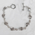 Pulsera De Calaveras De Plata Ley 925 Con Broche T Adornado - ARTESANOSMEX