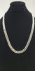 Image of Cadena Tejido Cubano De Plata Fina Para Caballero
