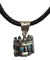 Dije De Tlaloc De Plata Con Zirconias Azules - buy online