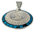Dije De Calendario Maya De Plata 925 Con Turquesas - buy online