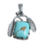 Dije De Turquesa Montada En Plata 925 Tipo Nativo Americano - buy online