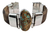 Pulsera De Madera Con Plata Y Turquesa Natural