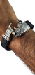 Pulsera De Piel Tejida Con Rinoceronte De Plata 925 - comprar en línea