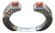 Image of Brazalete De Plata 925 Con Grecas Y Cornalinas