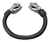 Brazalete De Piel Tejida Color Negro Con Serpientes De Plata on internet