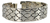 Pulsera De Plata Con Grecas Y Figuras Ovales De Plata