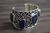 Brazalete Grueso De Plata Ley .925 Adornado Con Lapislazuli - ARTESANOSMEX