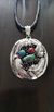 Dije De Plata Ley .925 Estilo Navajo Adornado Con Piedras