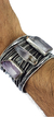 Brazalete Corrugado De Plata 925 Con Amatistas - ARTESANOSMEX
