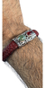 Pulsera De Piel Con Plata 925 Adornada Con Jade Y Ambar en internet