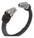 Brazalete De Piel Con Cabezas De Quetzalcoatl De Plata on internet