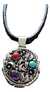 Dije De Plata Nativo Americano Con Flores Hojas Y Piedras en internet