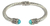 Brazalete Tipo Yurman De Plata 925 Con Turquesas - ARTESANOSMEX