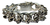Pulsera Tejido Cubano Con Calaveras De Plata Ley 925 - online store