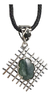 Dije De Jade Azul Montado En Plata Ley .925 Con Collar - comprar en línea