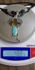 Image of Dije De Turquesa Montado En Plata Ley .925 Con Collar