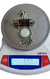 Dije De Ambar Con Jade Manzano Montado En Plata 925 - comprar en línea