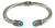 Brazalete Tipo Yurman De Plata 925 Con Turquesas