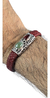 Pulsera De Piel Con Plata 925 Adornada Con Jade Y Ambar