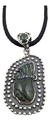 Dije De Perfil Maya De Jade Montado En Plata Ley .925 - ARTESANOSMEX