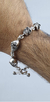 Image of Pulsera De Calaveras Grandes De Plata Ley .925