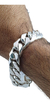 Pulsera Planchada Tejido Cubano De Plata 925 Para Hombre