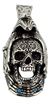 Dije De Guerrero Jaguar De Plata .925 Adornado Con Turquesas - buy online