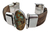 Pulsera De Madera Con Plata Y Turquesa Natural - ARTESANOSMEX