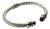 Brazalete Tipo Yurman De Plata Con Amatistas Naturales - buy online
