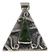 Dije De Triangulo De Plata .925 Con Jade Natural on internet