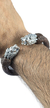 Brazalete De Piel Café Con Leones De Plata 925 - buy online
