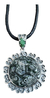 Imagen de Dije De Jade Estilo Maya Mictecacihuatl Montado En Plata 925