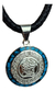 Image of Dije De Calendario Maya De Plata 925 Con Turquesas