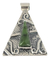 Dije De Triangulo De Plata .925 Con Jade Natural - buy online