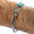 Brazalete Tipo Yurman De Plata Con Turquesas Para Hombre on internet