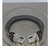 Brazalete De Piel Gris Con Quetzalcoatl De Plata 925 on internet