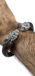 Brazalete De Piel Café Con Leones De Plata 925 on internet