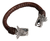 Image of Brazalete De Piel Adornado Con Quetzalcoatl De Plata