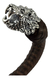 Brazalete De Piel Café Con Leones De Plata 925 - online store
