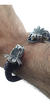 Brazalete De Piel Con Cabezas De Quetzalcoatl De Plata - buy online