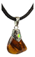 Image of Dije De Ambar Montado En Plata Ley .925 Con Opalo