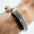 Brazalete De Plata Con Grecas Y Madera Petrificada en internet