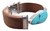 Pulsera De Madera Del Caribe Con Plata Y Turquesa Natural - comprar en línea