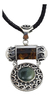 Dije De Jade Con Ambar Montado En Plata Ley 925 - online store
