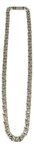 Cadena Gruesa Tejido Egipcio De Plata Ley 925