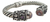 Image of Brazalete De Plata 925 Solido Con Opalos Para Hombre