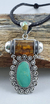 Dije De Turquesa Y Piedra Natural De Chiapas Con Plata 925 - buy online