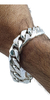 Image of Pulsera Planchada Tejido Cubano De Plata 925 Para Hombre