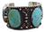 Image of Brazalete De Plata Ley .925 Adornado Con Turquesas Naturales