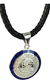 Image of Dije De Calendario Maya De Plata 925 Con Mosaico De Lapis